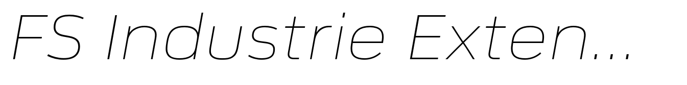 FS Industrie Extended Thin Italic